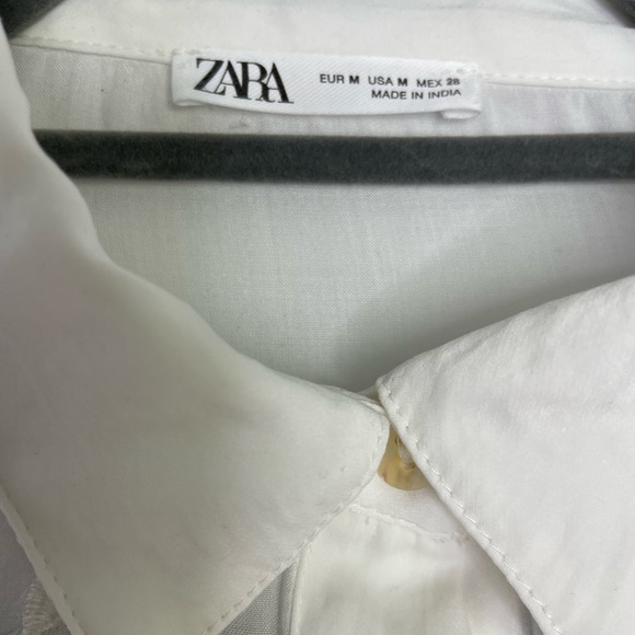 Zara lace embroidery semi sheer boho oversized blouse - Picture 7 of 10